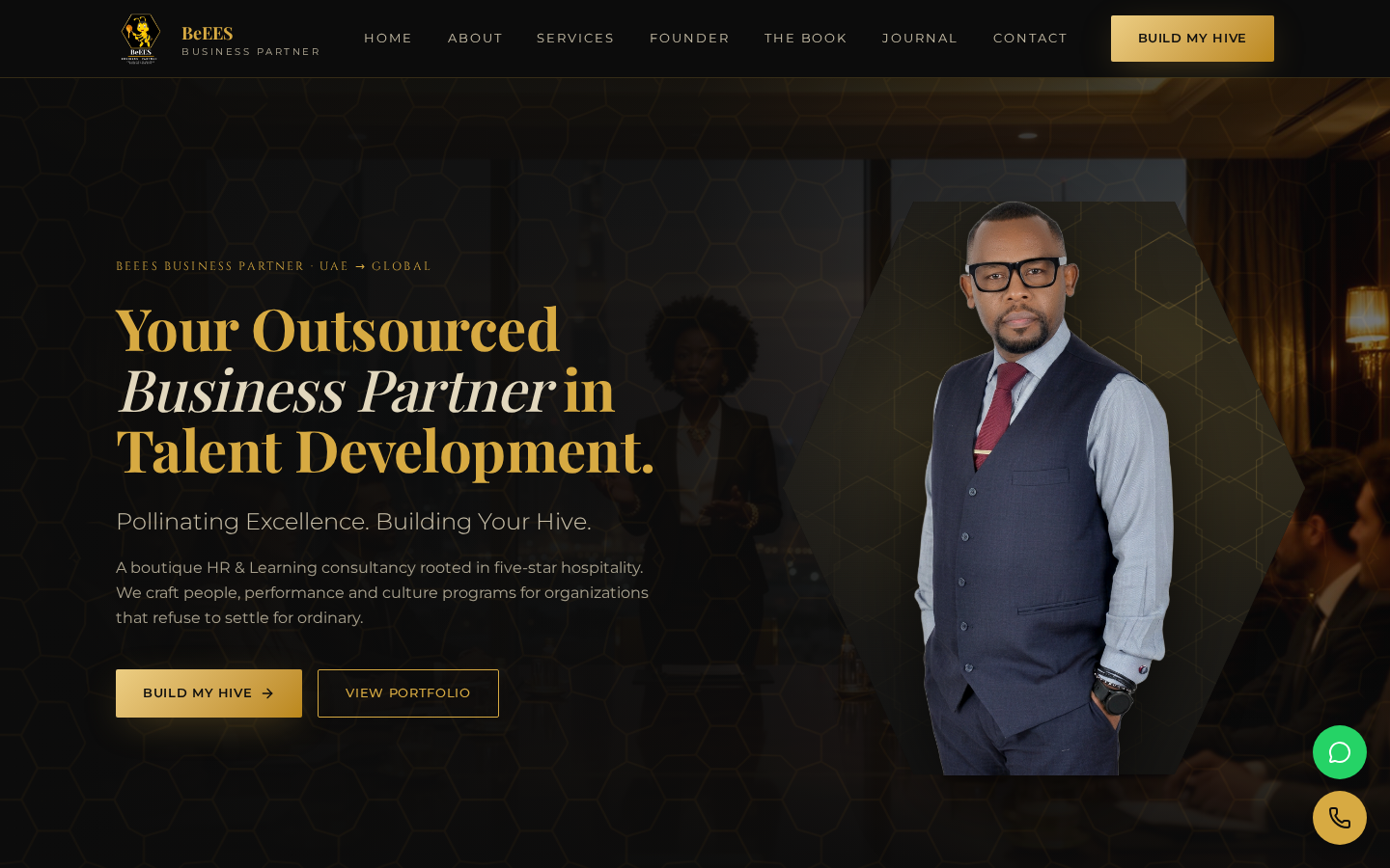 Client website screenshot